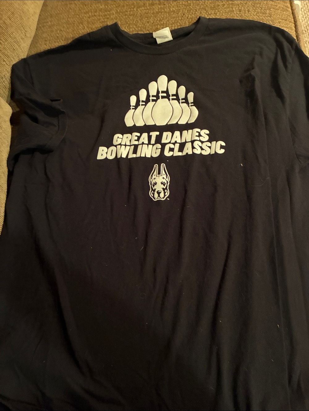 Great Danes Bowling Classic Graphic Tee - Black with White Print